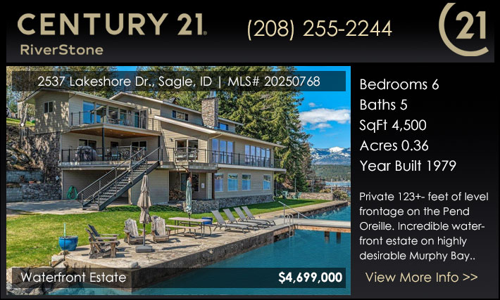 Unparalleled private 123+- feet of level frontage on the Pend Oreille